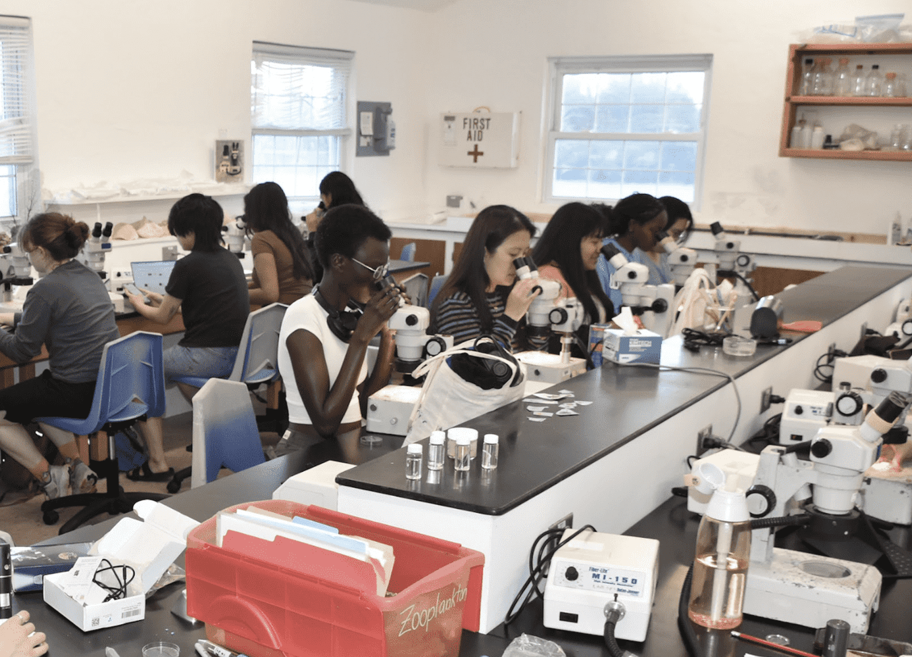 Image of student working in research lab